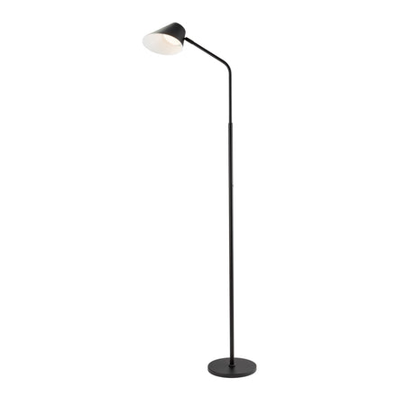 Lámpara de pie de salón Schuller Esino LED 1 luz negro CCT orientable con mando 158cm ambiente