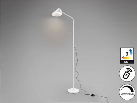 Lámpara de pie de salón Schuller Esino LED 1 luz blanco CCT orientable con mando 158cm vista 4