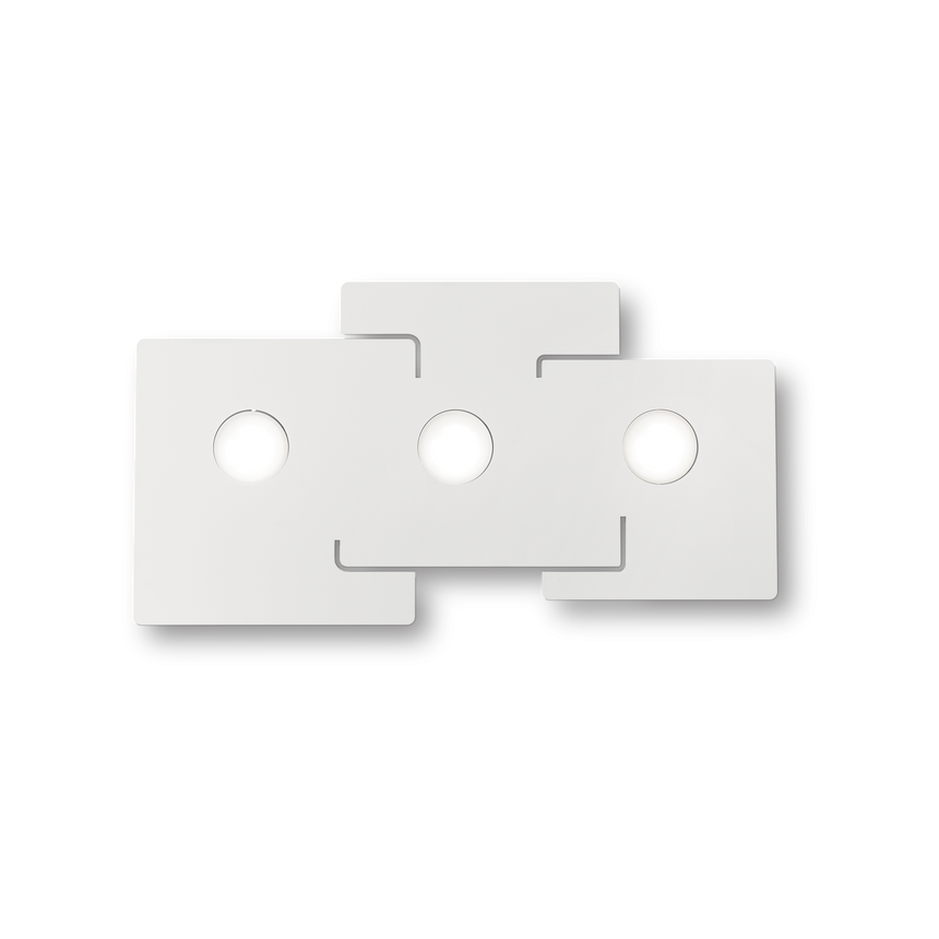 Plafón de techo Ideal Lux Totem blanco 3 luces 45W Ø64cm 215761