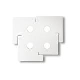 Plafón de techo Ideal Lux Totem blanco 4 luces 60W Ø56cm 215778