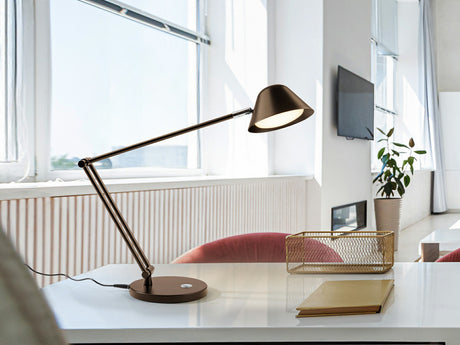 Lámpara de sobremesa Schuller Taros LED 1 luz bronce oscuro CCT 46cm 215879