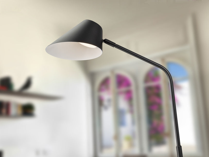 Lámpara de sobremesa Schuller Esino grande LED 1 luz negro CCT orientable con mando 77cm vista 2