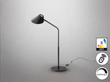 Lámpara de sobremesa Schuller Esino grande LED 1 luz negro CCT orientable con mando 77cm vista 3