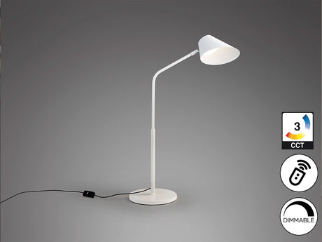 Lámpara de sobremesa Schuller Esino grande LED 1 luz blanco CCT orientable con mando vista 3
