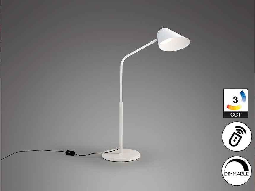 Lámpara de sobremesa Schuller Esino grande LED 1 luz blanco CCT orientable con mando vista 3