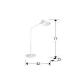 Lámpara de sobremesa Schuller Esino grande LED 1 luz blanco CCT orientable con mando dimensiones