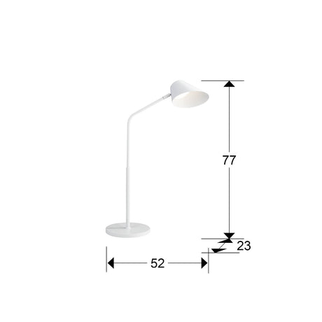 Lámpara de sobremesa Schuller Esino grande LED 1 luz blanco CCT orientable con mando dimensiones