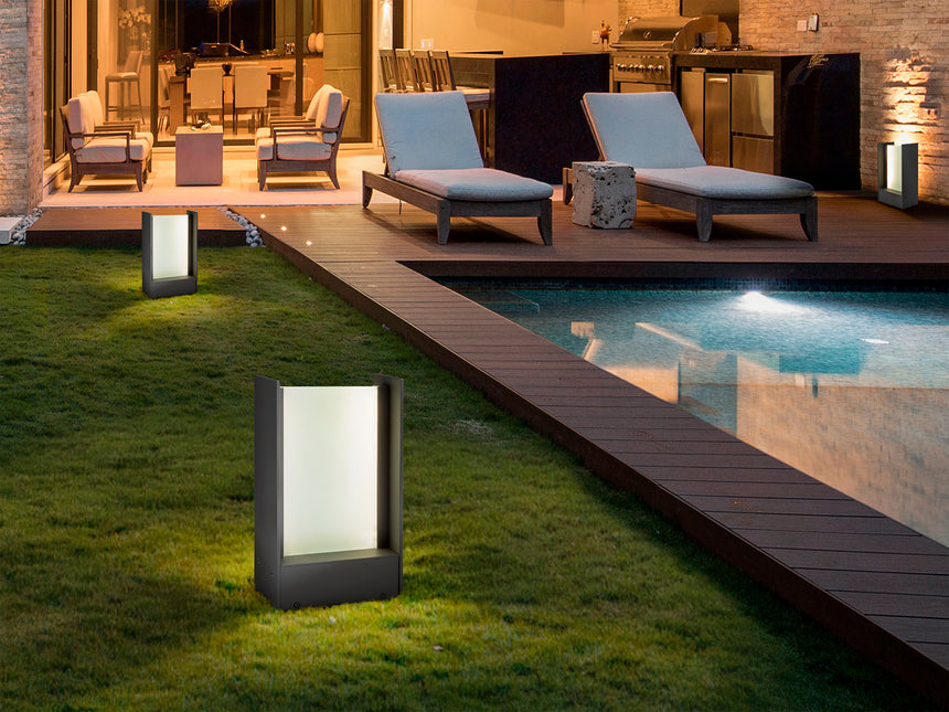 Baliza de exterior Schuller Matia LED gris 3000K IP65 2
