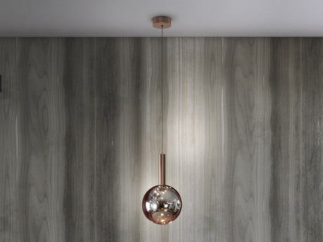 Lámpara de techo colgante Schuller Sapore 1 luz bronce oscuro y smoke 3000K