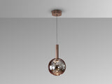 Lámpara de techo colgante Schuller Sapore 1 luz bronce oscuro y smoke 3000K vista 2