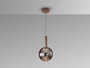 Lámpara de techo colgante Schuller Sapore 1 luz bronce oscuro y smoke 3000K vista 2