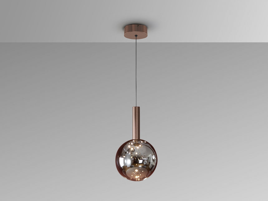Lámpara de techo colgante Schuller Sapore 1 luz bronce oscuro y smoke 3000K vista 2