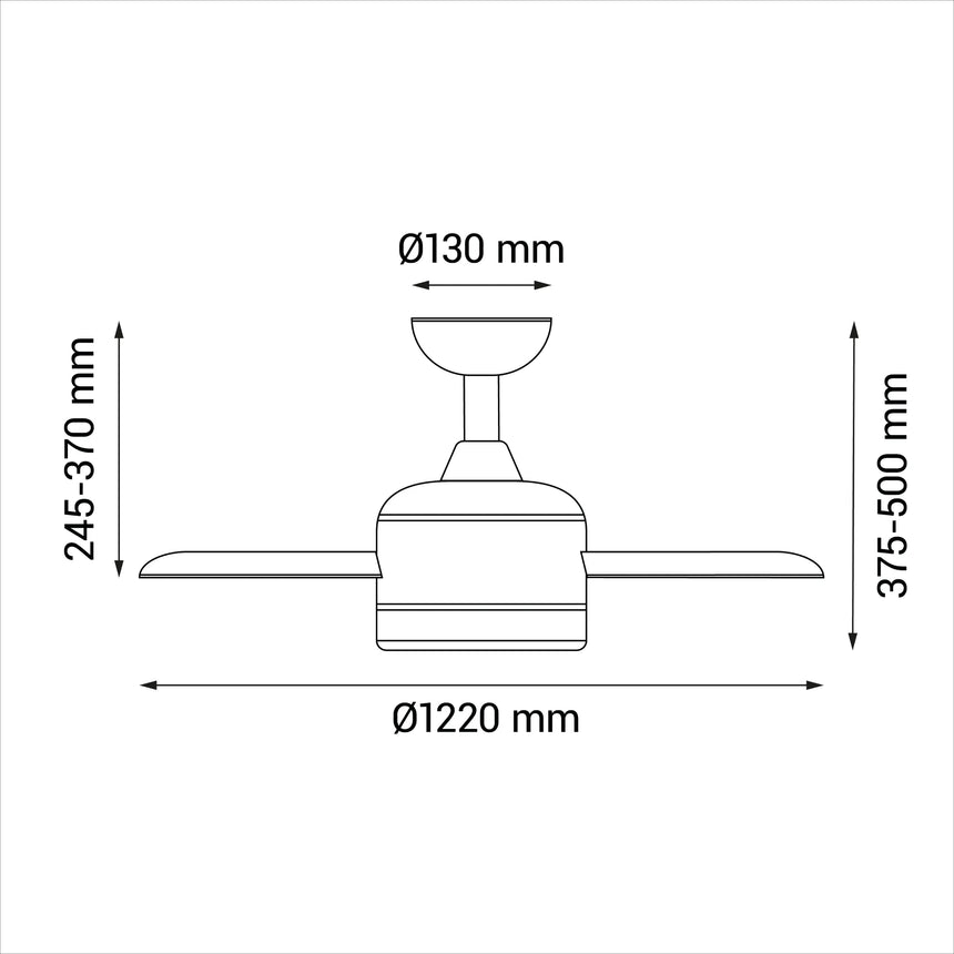 Sulion Ventilador de techo BALOO blanco aspas reversibles con luz 2171456
