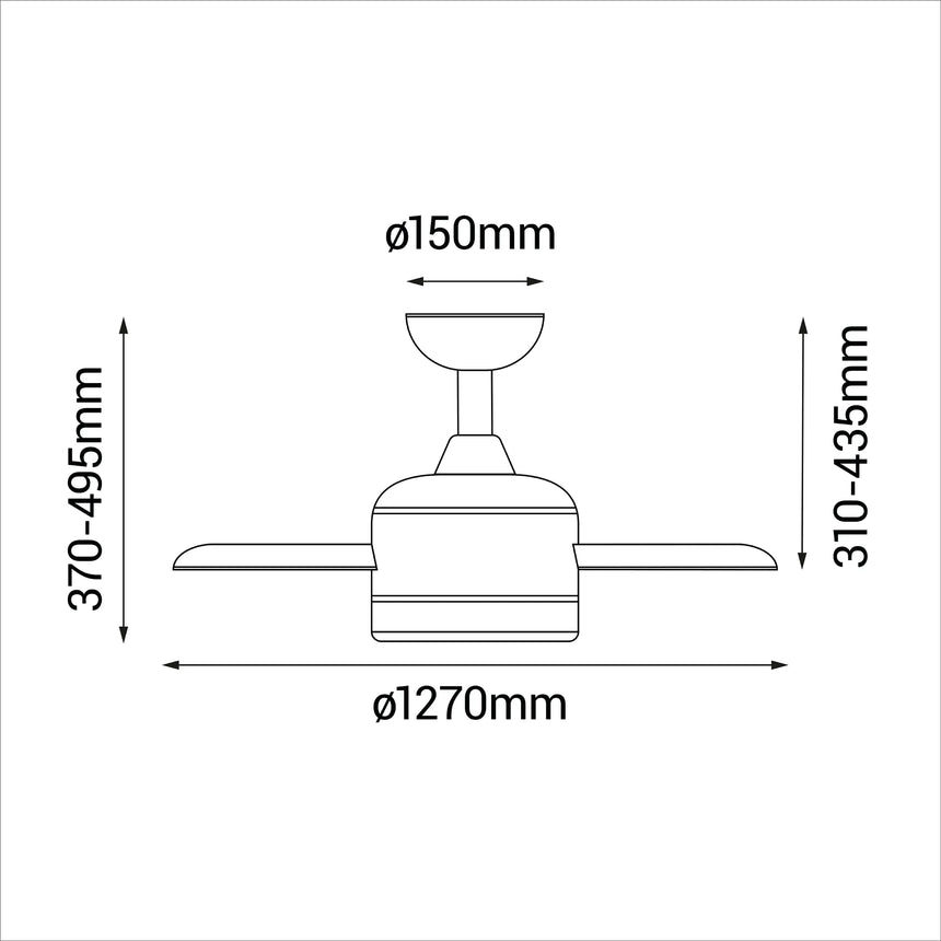 Sulion Ventilador de techo TONDA blanco/madera con luz 2171517