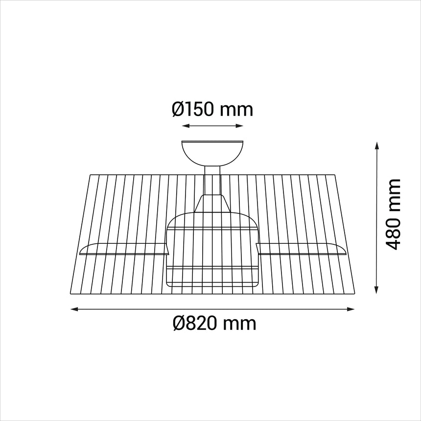 Sulion Ventilador de techo decorativo GEMA beige con luz 2181028