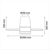Sulion Ventilador de techo TARO blanco palas reversibles con luz 2181646