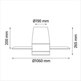 Sulion TARO Ventilador de techo blanco palas reversibles con luz 2181646