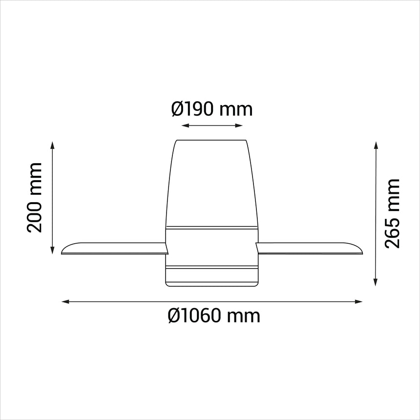 Sulion Ventilador de techo TARO blanco palas reversibles con luz 2181646