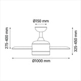 Sulion Ventilador de techo GULL blanco con luz 2181660