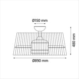 Sulion Ventilador de techo decorativo TERRA burdeos con luz 2182421