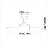 Sulion Ventilador de techo ANNE cuero envejecido 2183046
