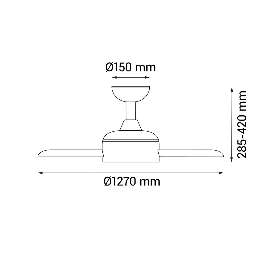 Sulion Ventilador de techo ANNE cuero envejecido 2183046
