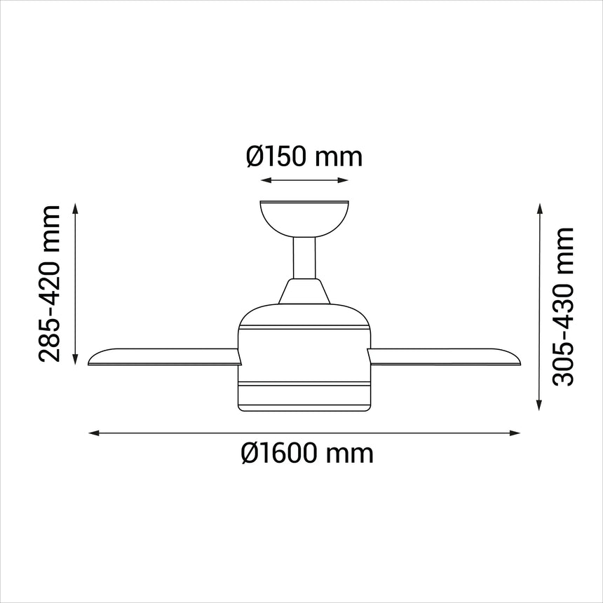 Sulion Ventilador de techo ANNE XL marrón óxido 2183053