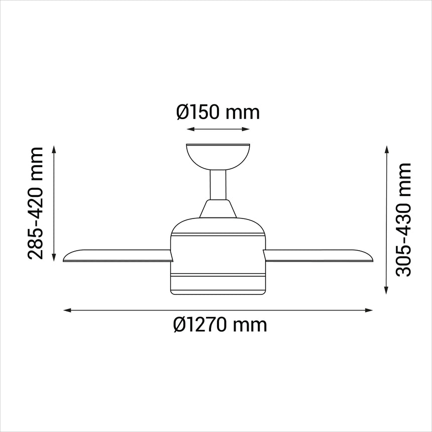 Sulion Ventilador de techo ANNE madera oscura con luz 2183367