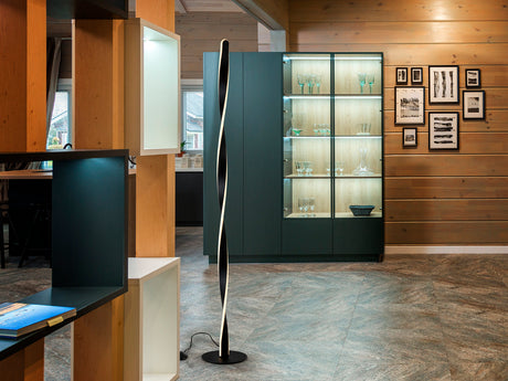 Lámpara de pie Schuller Twist LED negro 3000K 150cm 219204