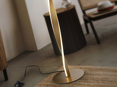 Lámpara de pie Schuller Twist LED oro 3000K 150cm vista 2