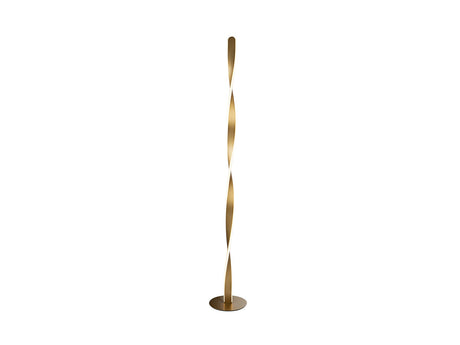 Lámpara de pie Schuller Twist LED oro 3000K 150cm ambiente