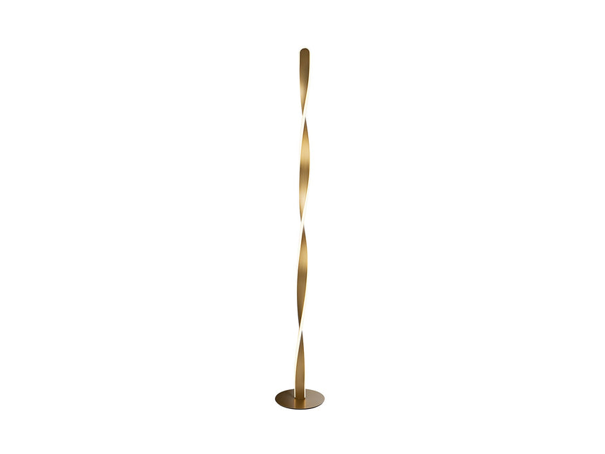Lámpara de pie Schuller Twist LED oro 3000K 150cm ambiente