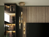 Lámpara de techo colgante Schuller Twist 3 luces oro 3000K 219381