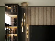 Lámpara de techo colgante Schuller Twist 3 luces oro 3000K 219381