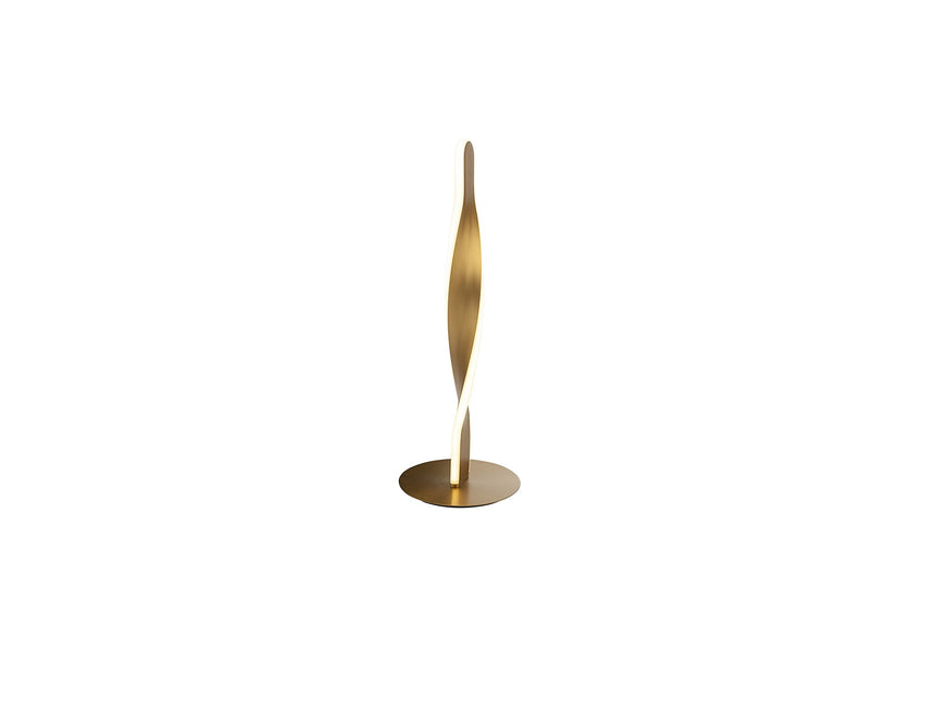 Lámpara de sobremesa Schuller Twist LED oro 3000K 45cm ambiente