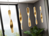 Lámpara de techo colgante Schuller Twist 5 luces oro 3000K vista 2