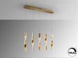 Lámpara de techo colgante Schuller Twist 5 luces oro 3000K vista 3