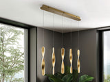 Lámpara de techo colgante Schuller Twist 5 luces oro 3000K 219527