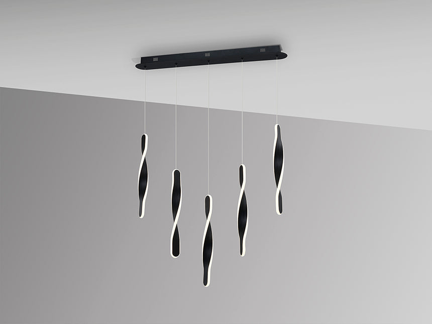 Schuller Twist Lámpara 5 luces negro 219532