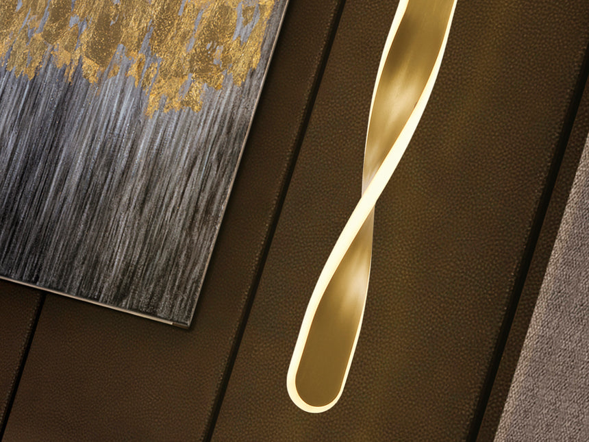 Lámpara de techo colgante Schuller Twist 1 luz oro 3000 - ambiente