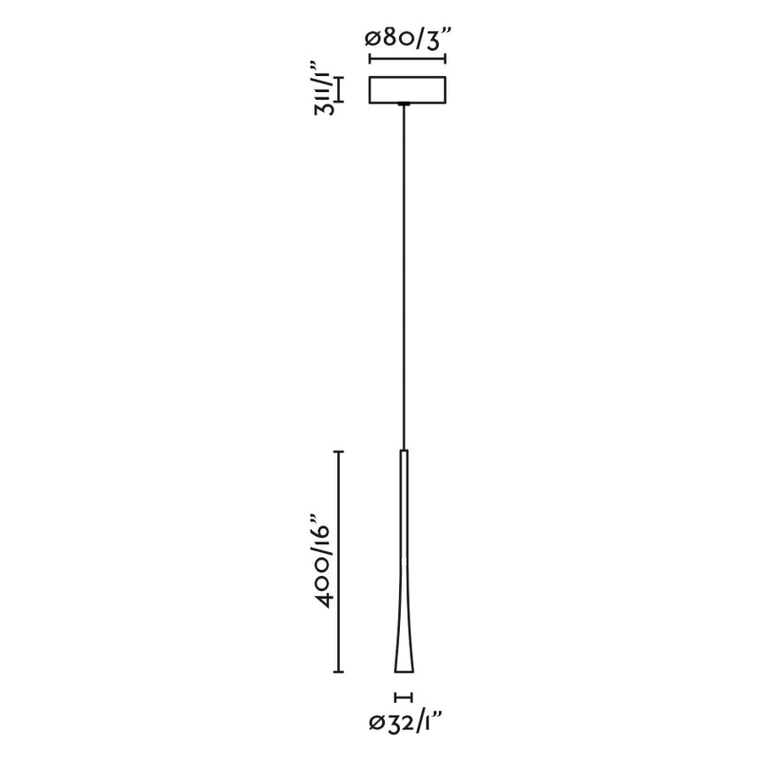 Lámpara de techo colgante Faro Diana LED blanco mate 2700K 22007 - vista alternativa