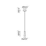 Lámpara de techo colgante Faro Nina LED negro mate 2700K 22023