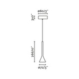Lámpara de techo colgante Faro Anna LED negro 2700K 22032
