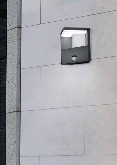 Trio Ganges Aplique de pared exterior LED de aluminio antracita 221769142
