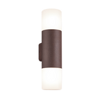 Aplique de exterior Trio Hoosic 2 luces óxido arriba y abajo IP44 33cm 2