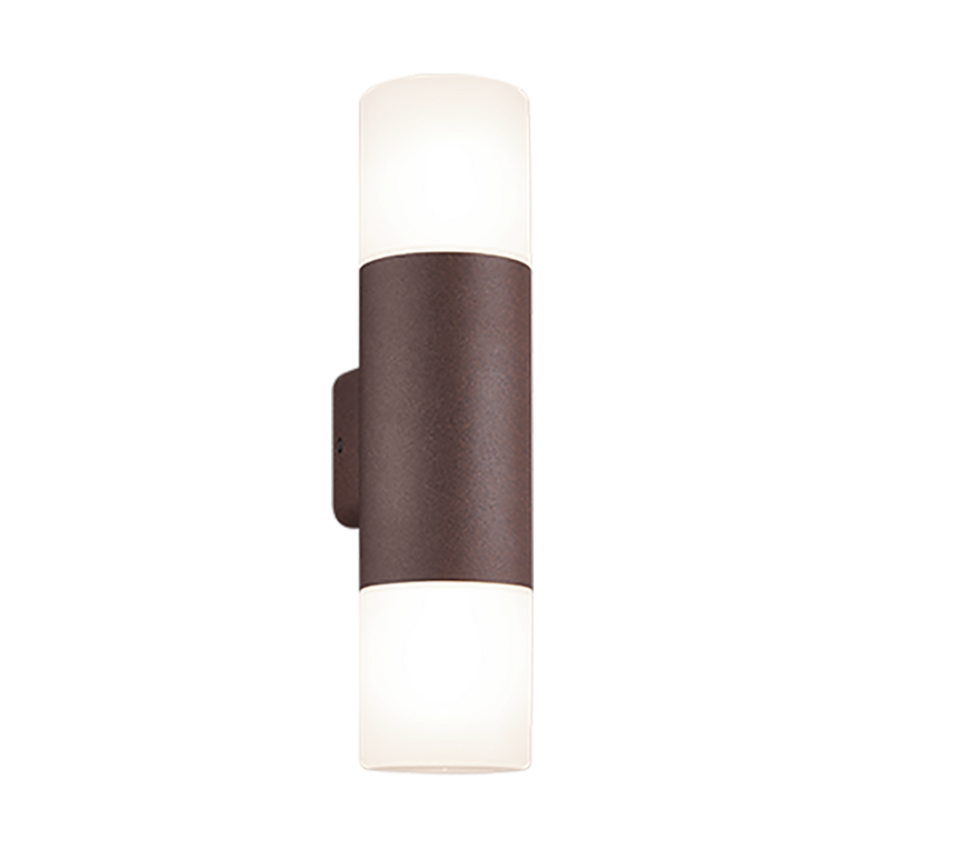 Aplique de exterior Trio Hoosic 2 luces óxido arriba y abajo IP44 33cm 2