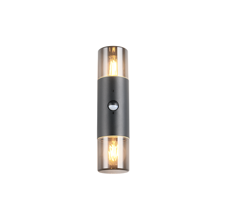 Aplique de exterior Trio Hoosic LED negro mate 2700K IP44 33cm 222260232