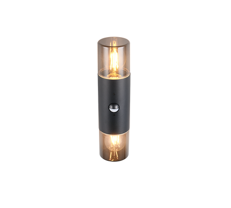 Aplique de exterior Trio Hoosic LED negro mate 2700K IP44 33cm 222260232