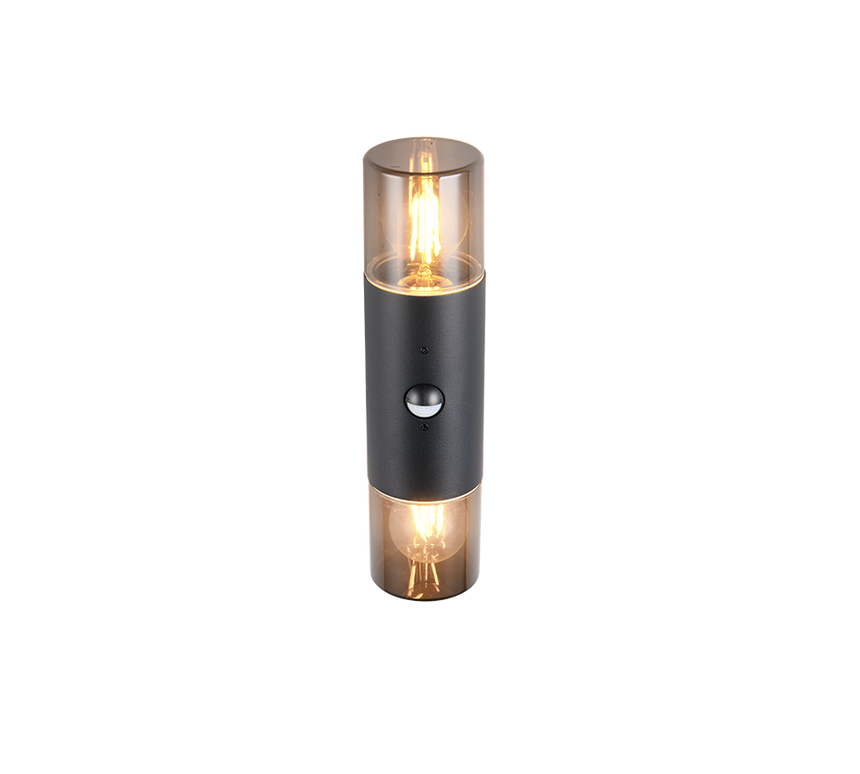 Aplique de exterior Trio Hoosic LED negro mate 2700K IP44 33cm 222260232