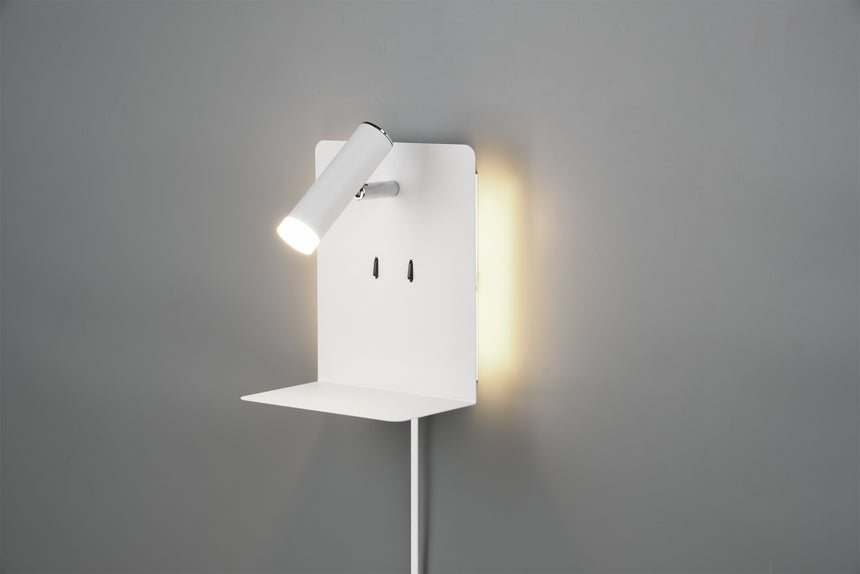 Aplique de pared Trio Element LED blanco mate 3000K regulable 222570231